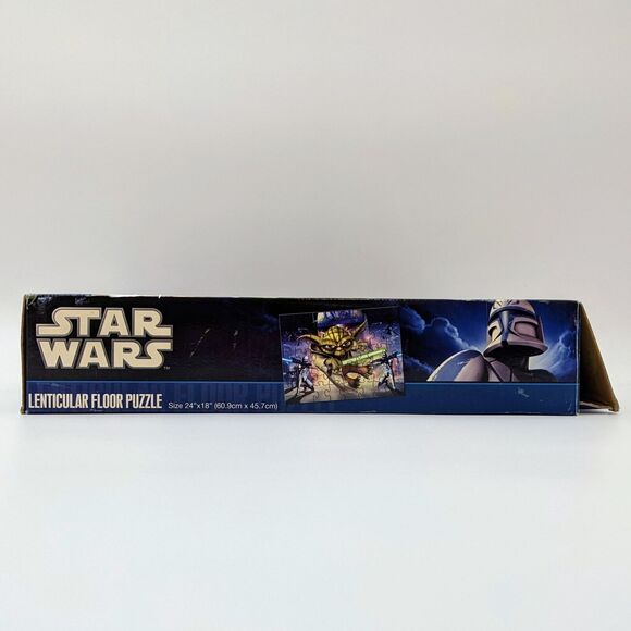 Star Wars Clone Wars Yoda Lightsaber 40 Pc Lenticular Puzzle 24x18 Cardinal 2010 - Picture 5 of 7